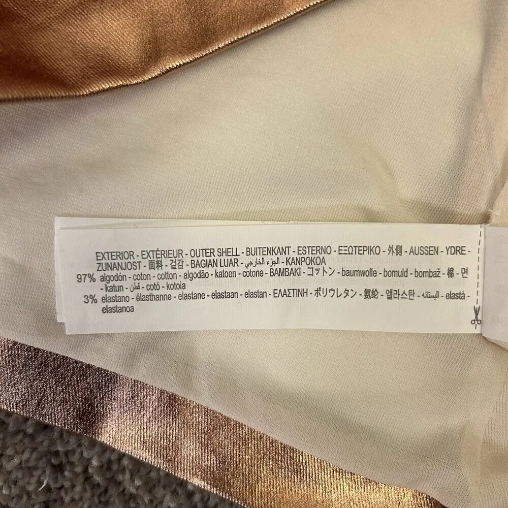 Zara Women's Bronze Metallic Off-Shoulder Strapless Top Size S - Small - NWT - Picture 14 of 16